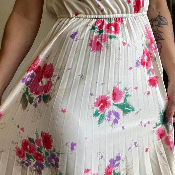 60s vintage floral midi dress - Picture 8 of 8